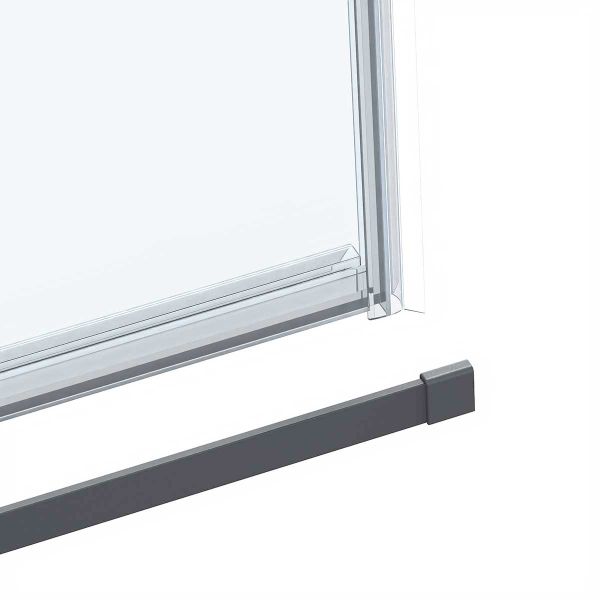 Душевая дверь Como Soft VDS-1CS110CLGM, 1100, вороненая сталь, стекло прозрачное