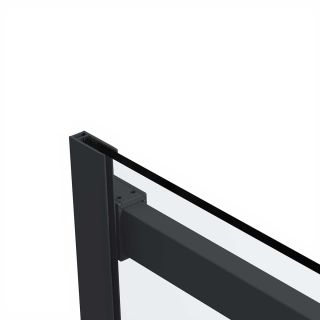 Душевая дверь Vincea Сomo Soft VDS-1CS130CLB, 1300, черный, стекло прозрачное