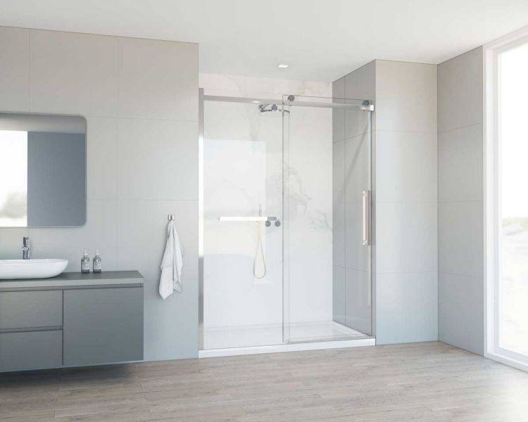Душевая дверь Сomo Soft VDS-1CS140CL, 1400, хром, стекло прозрачное