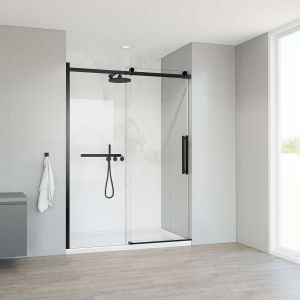 Душевая дверь Сomo Soft VDS-1CS150CLB, 1500, черный, стекло прозрачное