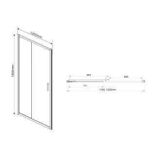 Душевая дверь Vincea Garda VDS-1G120CLBN, 1200, брашированный никель, стекло прозрачное