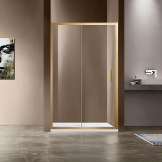 Душевая дверь Vincea Garda VDS-1G145CLG, 1450, брашированное золото, стекло прозрачное