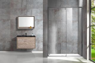 Душевая дверь Vincea Lugano VDS-1L130CLGM-1, 1300, вороненая сталь, стекло прозрачное