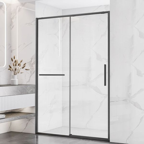 Душевая дверь Slim Soft VDS-1SS110CLGM, 1100, вороненая сталь стекло прозрачное