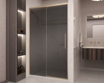 Душевая дверь Vincea Stella VDS-1ST120CGG, 1200, брашированное золото, стекло тонированное