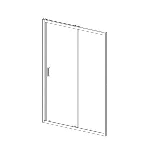 Душевая дверь Alpha VDS-3AL120CLB, 1200, черный, стекло прозрачное