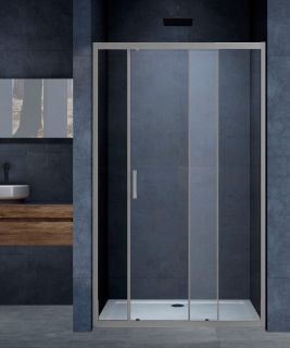 Душевая дверь Vincea Alpha VDS-3AL140CLGM, 1400, вороненая сталь, стекло прозрачное