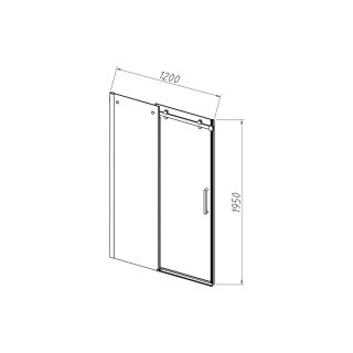 Душевая дверь Vincea Como-N VDS-4CN120CL, 1200, хром, стекло прозрачное