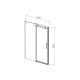 Душевая дверь Como-N VDS-4CN120CL, 1200, хром, стекло прозрачное