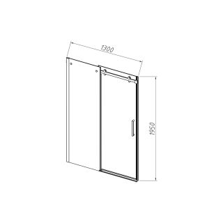 Душевая дверь Vincea Como-N VDS-4CN130CL, 1300, хром, стекло прозрачное