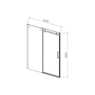 Душевая дверь Vincea Como-N VDS-4CN140CL, 1400, хром, стекло прозрачное