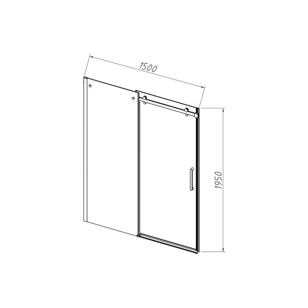 Душевая дверь Como-N VDS-4CN150CL, 1500, хром, стекло прозрачное