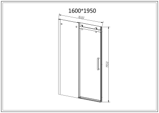 Душевая дверь Vincea Como-N VDS-4CN160CLB, 1600, черный, стекло прозрачное