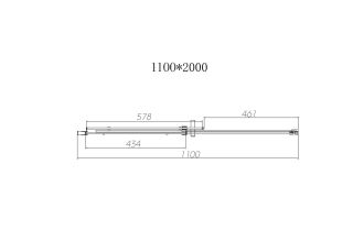 Душевая дверь Vincea Dice VDS-4D110CLB, 1100, черный, стекло прозрачное