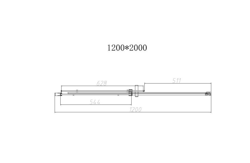 Душевая дверь Dice VDS-4D120CL, 1200, хром, стекло прозрачное