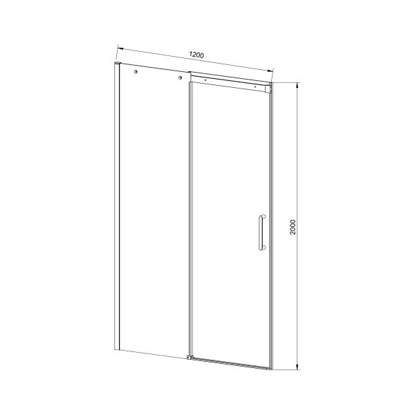 Душевая дверь Dice VDS-4D120CL, 1200, хром, стекло прозрачное
