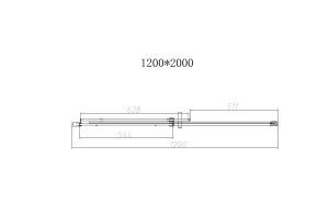 Душевая дверь Dice VDS-4D120CLGM, 1200, вороненая сталь, стекло прозрачное