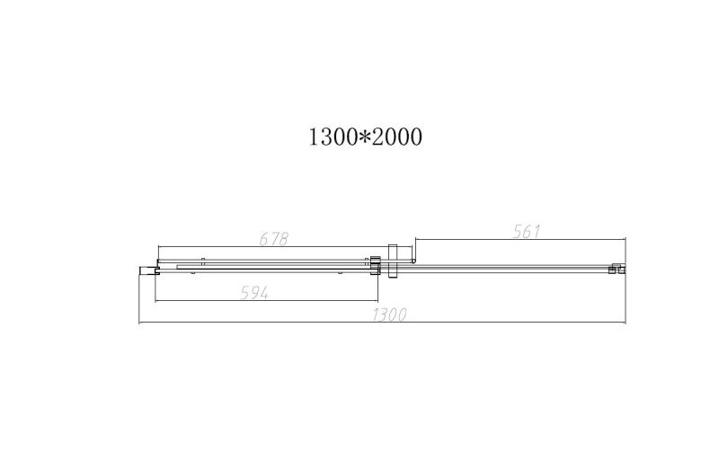 Душевая дверь Dice VDS-4D130CL, 1300, хром, стекло прозрачное