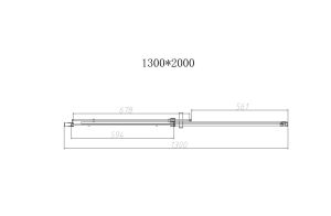 Душевая дверь Dice VDS-4D130CLGM, 1300, вороненая сталь, стекло прозрачное