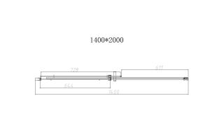 Душевая дверь Dice VDS-4D140CLGM, 1400, вороненая сталь, стекло прозрачное