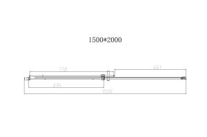 Душевая дверь Dice VDS-4D150CLGM, 1500, вороненая сталь, стекло прозрачное