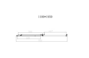 Душевая дверь Slim-N VDS-4SN110CLG, 1100, брашированное золото, стекло прозрачное