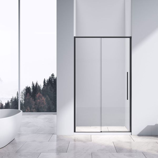 Душевая дверь Slim-N VDS-4SN120CLB, 1200, черный, стекло прозрачное,