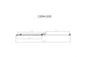 Душевая дверь Slim-N VDS-4SN120CLGM, 1200, вороненая сталь, стекло прозрачное