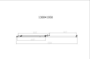 Душевая дверь Slim-N VDS-4SN130CLG, 1300, брашированное золото, стекло прозрачное