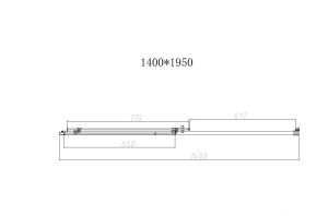 Душевая дверь Slim-N VDS-4SN140CLG, 1400, брашированное золото, стекло прозрачное