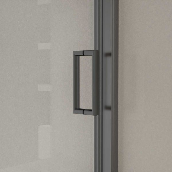 Душевая дверь City VDS-5CT130CLGM, 1300, вороненая сталь, стекло прозрачное