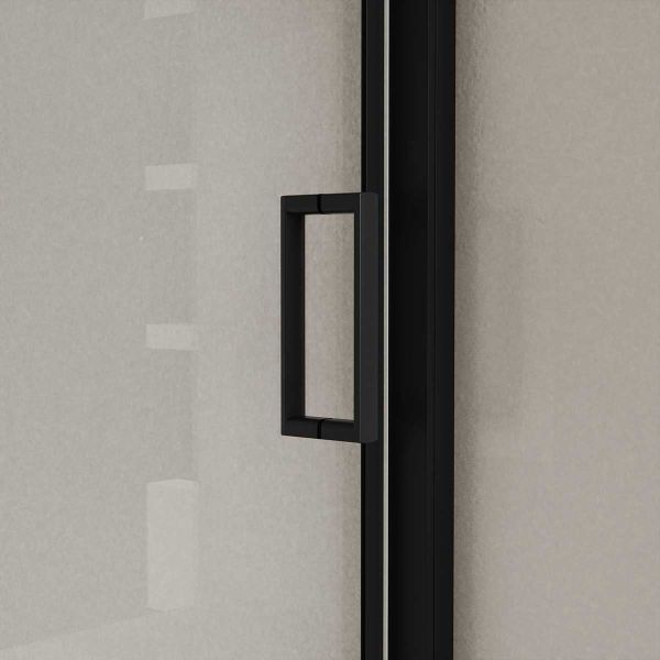 Душевая дверь City VDS-5CT140CLB, 1400, черный, стекло прозрачное