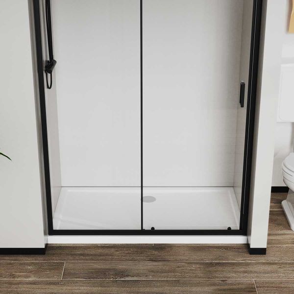 Душевая дверь City VDS-5CT140CLB, 1400, черный, стекло прозрачное