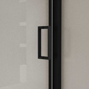 Душевая дверь City VDS-5CT150CLB, 1500, черный, стекло прозрачное