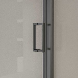 Душевая дверь City VDS-5CT150CLGM, 1500, вороненая сталь, стекло прозрачное