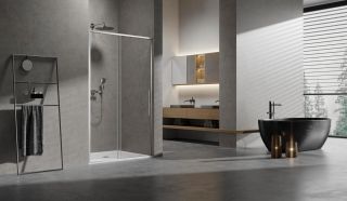 Душевая дверь Vincea Slim 8mm VDS-6SL110CL, 1100, хром, стекло прозрачное