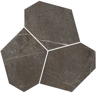 Керамогранит Kerama Marazzi KMD2HID028GR Декор Марсель наборный чёрный матовый обрезной 26,5x25,5x0,9