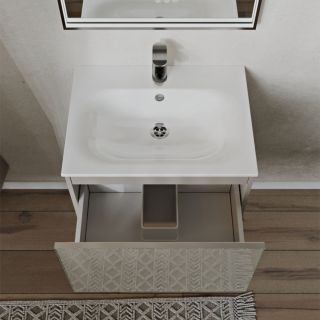 Тумба с раковиной подвесная Terminus (60см) Vega VEG10601200501OSL, капучино
