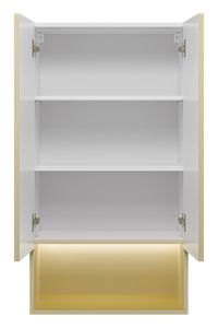 Подвесной шкаф над стиральной машиной Brevita Vega VEG-08060-031 с подсветкой 60см зелёный/золото