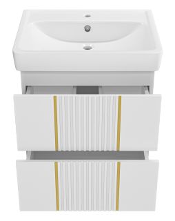 Подвесная тумба под раковину Brevita Vega VEG-09060-0102Я 60см белый/золото Подвесная тумба под раковину Brevita Vega VEG-09060-0102Я 60см белый/золото