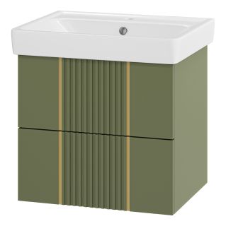 Подвесная тумба под раковину Brevita Vega VEG-09060-0802Я 60см зелёный/золото Подвесная тумба под раковину Brevita Vega VEG-09060-0802Я 60см зелёный/золото