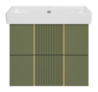 Подвесная тумба под раковину Brevita Vega VEG-09070-0802Я 70см зелёный/золото Подвесная тумба под раковину Brevita Vega VEG-09070-0802Я 70см зелёный/золото