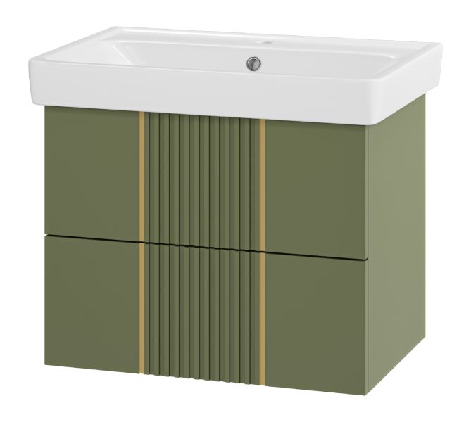 Подвесная тумба под раковину Brevita Vega VEG-09070-0802Я 70см зелёный/золото Подвесная тумба под раковину Brevita Vega VEG-09070-0802Я 70см зелёный/золото