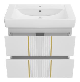 Подвесная тумба под раковину Brevita Vega VEG-09080-0102Я 80см белый/золото Подвесная тумба под раковину Brevita Vega VEG-09080-0102Я 80см белый/золото