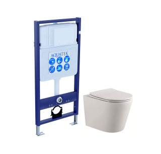 Комплект унитаза с инсталляцией Aquatek Set Aquatek Вега cmp инсталляция Aquatek 50 INS-0000012 унитаз Вега AQ1904-00 тонкое сиденье soft-close