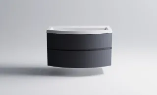 Тумба с раковиной Astra-Form Венеция 2.0 03100002ral7024+04010019 100 см тёмно-серый матовый