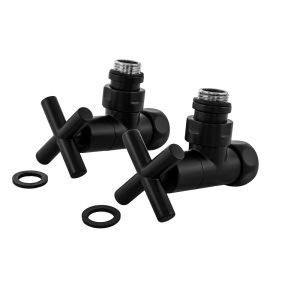 Вентили запорные Energy SMT8200SCH0405/2BLACK угловые ручка крест черный матовый