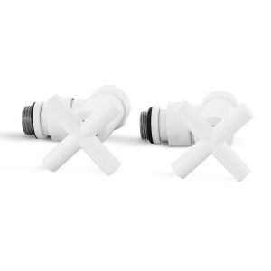 Вентили запорные Energy SMT8200SCH0405/2WHITE угловые ручка крест белый матовый