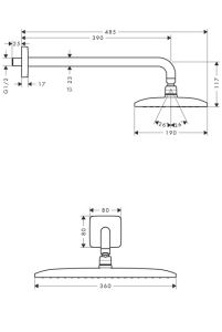 Верхний душ Hansgrohe Raindance Е Air 1jet 360 27376000
