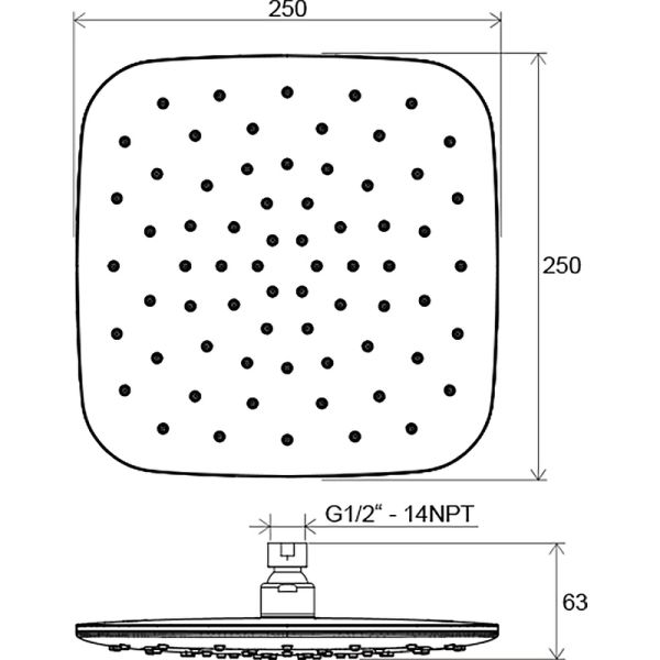 Верхний душ Ravak X07P574